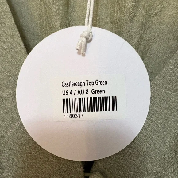 NWT Princess Polly Castlereagh Top Green Size 4 - Picture 2 of 7